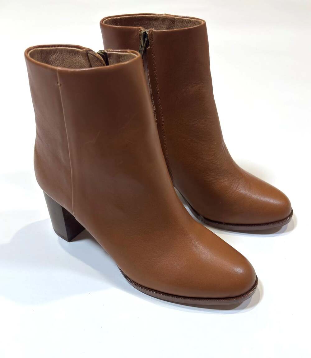 Madewell Mira Side Seam Leather Ankle Boot English Saddle Brown NEW - Size 7
